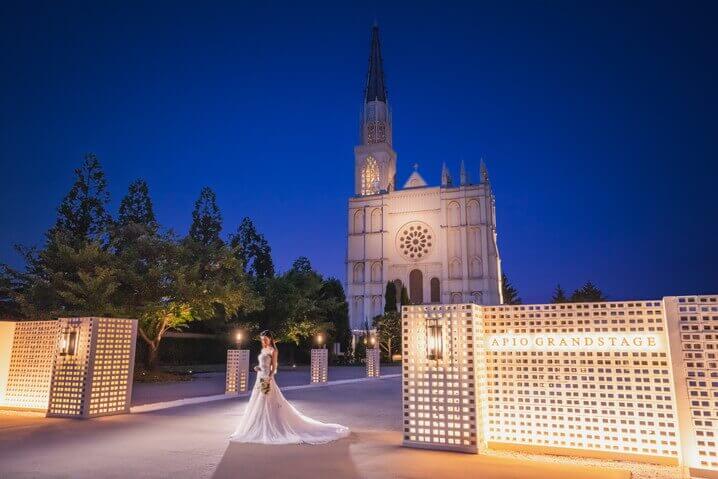 山梨の王道ウエディング写真事例「アピオグランドステージ」2